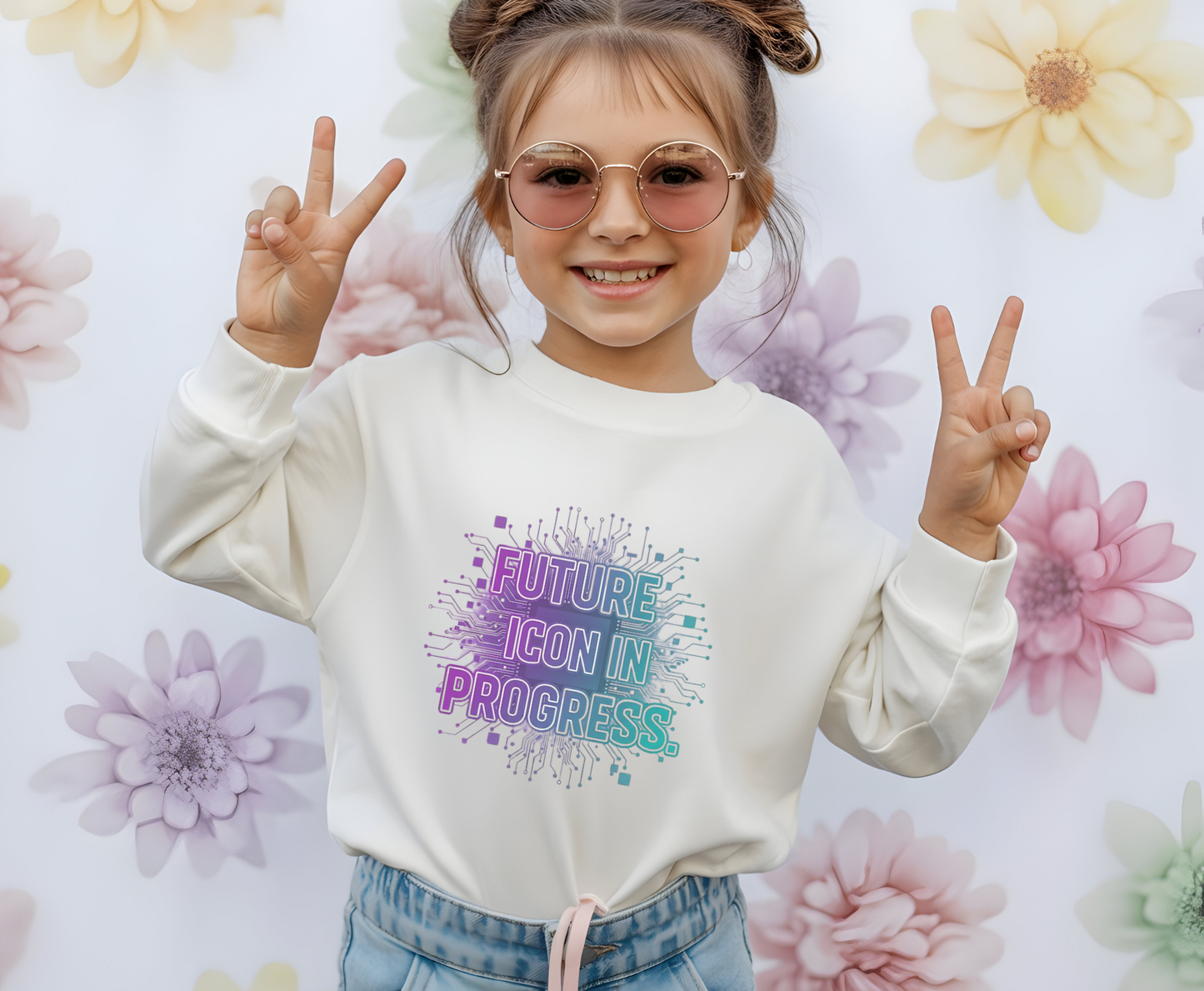 Future Icon in Progress Eco-Friendly Crewneck Sweatshirt, Unisex Sweatshirt, Inspirational Gift, Casual Wear, Comfortable Sweater, [...]