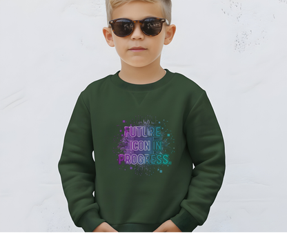 Future Icon in Progress Eco-Friendly Crewneck Sweatshirt, Unisex Sweatshirt, Inspirational Gift, Casual Wear, Comfortable Sweater, [...]