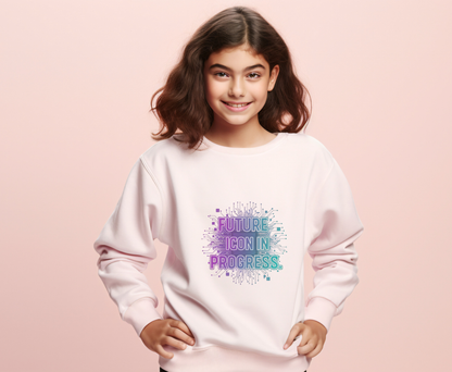Future Icon in Progress Eco-Friendly Crewneck Sweatshirt, Unisex Sweatshirt, Inspirational Gift, Casual Wear, Comfortable Sweater, [...]