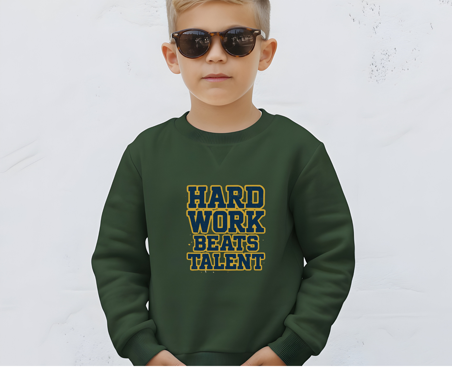 Hard Work Beats Talent Eco-Friendly Crewneck Sweatshirt, Motivational Apparel, Gift for Graduates, Athletes, Inspirational Sweater, [...]
