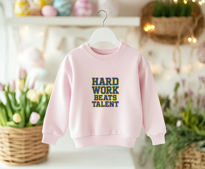 Hard Work Beats Talent Eco-Friendly Crewneck Sweatshirt, Motivational Apparel, Gift for Graduates, Athletes, Inspirational Sweater, [...]