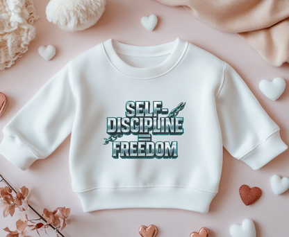 Inspirational Sweatshirt for Self-Discipline and Freedom, Unisex Eco-Friendly Crewneck, Motivational Gift, Casual Wear, Cozy Style