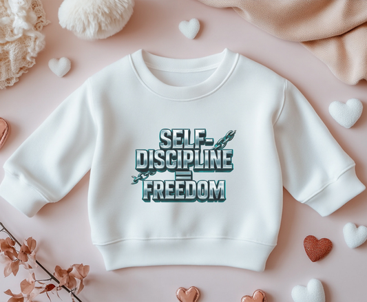 Inspirational Sweatshirt for Self-Discipline and Freedom, Unisex Eco-Friendly Crewneck, Motivational Gift, Casual Wear, Cozy Style