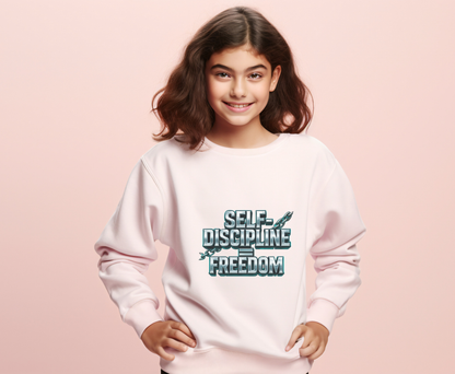 Inspirational Sweatshirt for Self-Discipline and Freedom, Unisex Eco-Friendly Crewneck, Motivational Gift, Casual Wear, Cozy Style