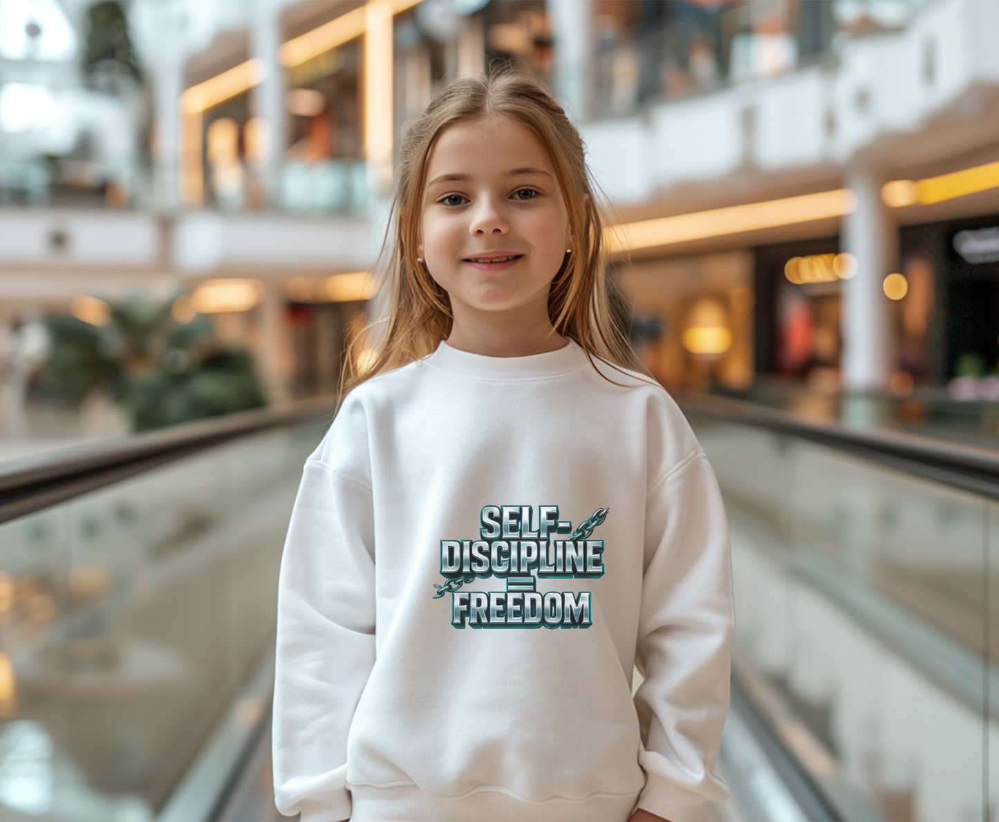 Inspirational Sweatshirt for Self-Discipline and Freedom, Unisex Eco-Friendly Crewneck, Motivational Gift, Casual Wear, Cozy Style