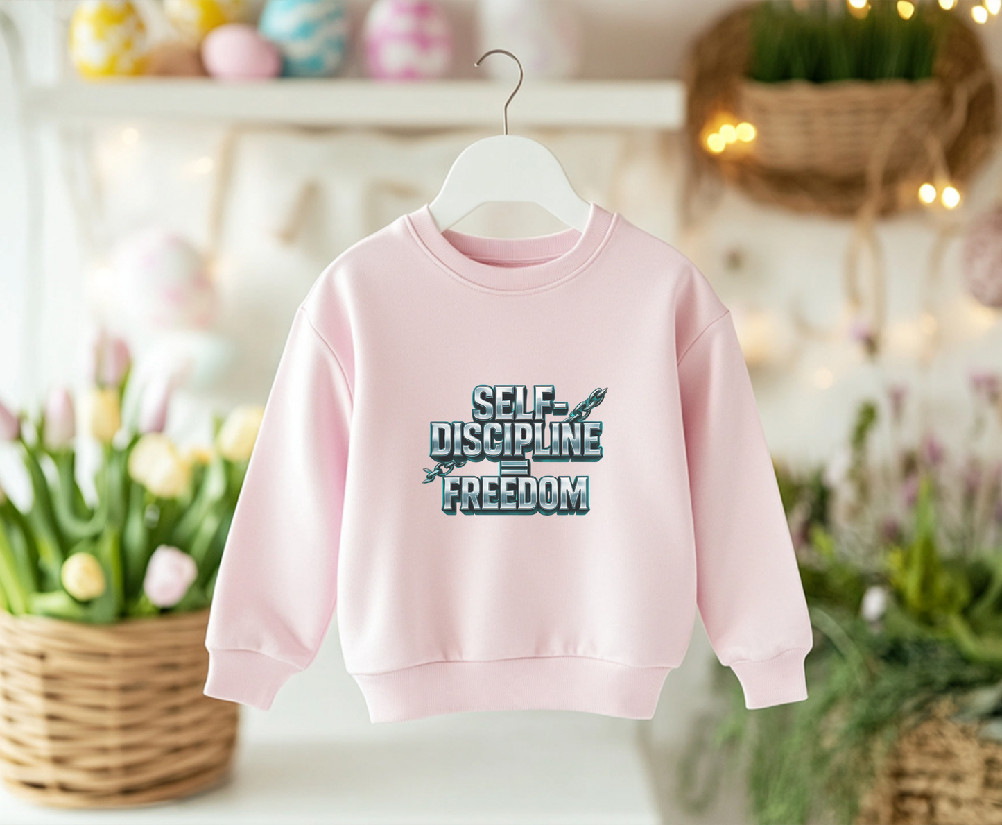 Inspirational Sweatshirt for Self-Discipline and Freedom, Unisex Eco-Friendly Crewneck, Motivational Gift, Casual Wear, Cozy Style