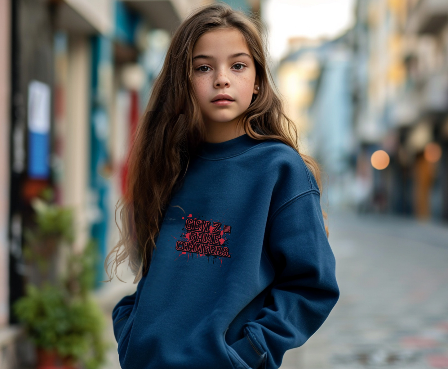 Gen Z Change Makers Eco-Friendly Sweatshirt, Unisex Pullovers, Casual Wear, Gift for Young Activists, Sustainable Fashion