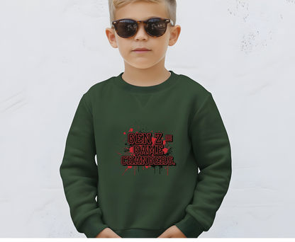Gen Z Change Makers Eco-Friendly Sweatshirt, Unisex Pullovers, Casual Wear, Gift for Young Activists, Sustainable Fashion