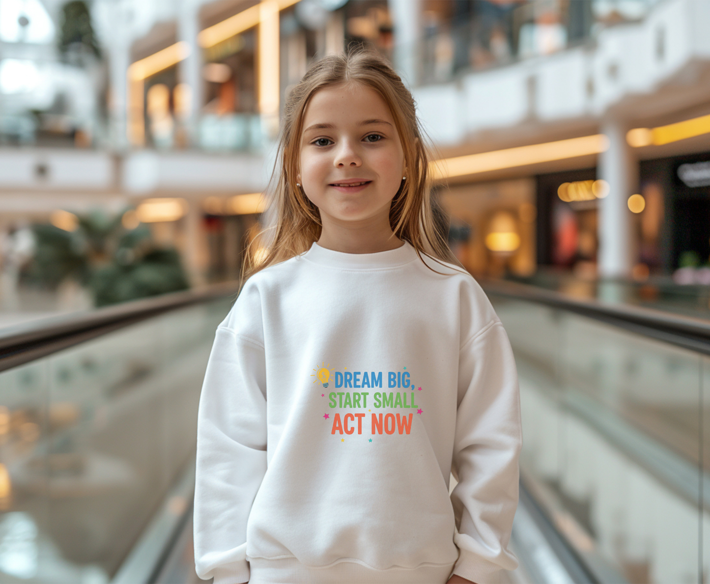 Dream Big, Start Small Sweatshirt - Unisex Eco-Friendly Crewneck, Inspirational Apparel for Motivation, Gift for Dreamers