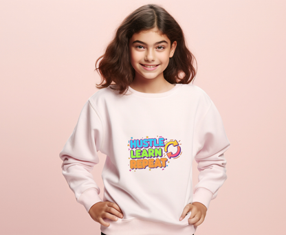Eco-Friendly Hustle Learn Repeat Sweatshirt, Unisex Crewneck for Students, Motivational Gift, Casual Wear, EcoSmart Apparel, Perfect [...]