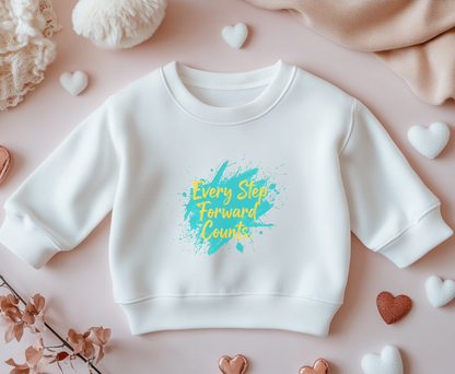 Motivational Crewneck Sweatshirt, Unisex Eco-Friendly Apparel, Every Step Forward Counts, Inspirational Gift, Casual Outfit, [...]