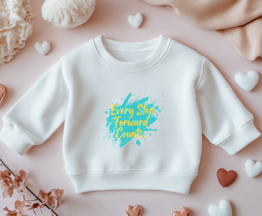 Motivational Crewneck Sweatshirt, Unisex Eco-Friendly Apparel, Every Step Forward Counts, Inspirational Gift, Casual Outfit, [...]