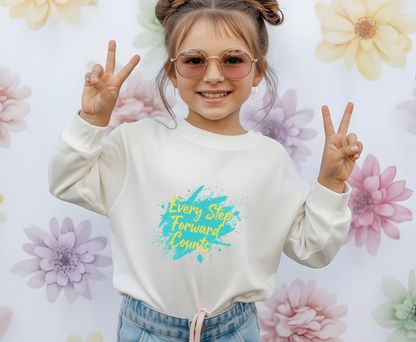 Motivational Crewneck Sweatshirt, Unisex Eco-Friendly Apparel, Every Step Forward Counts, Inspirational Gift, Casual Outfit, [...]