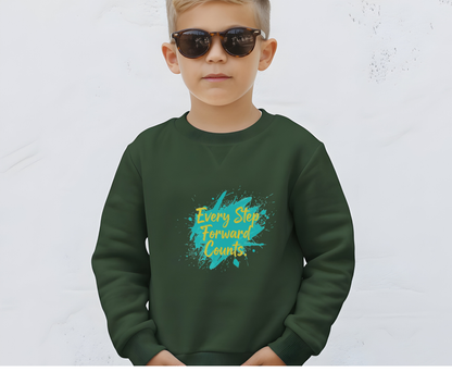 Motivational Crewneck Sweatshirt, Unisex Eco-Friendly Apparel, Every Step Forward Counts, Inspirational Gift, Casual Outfit, [...]