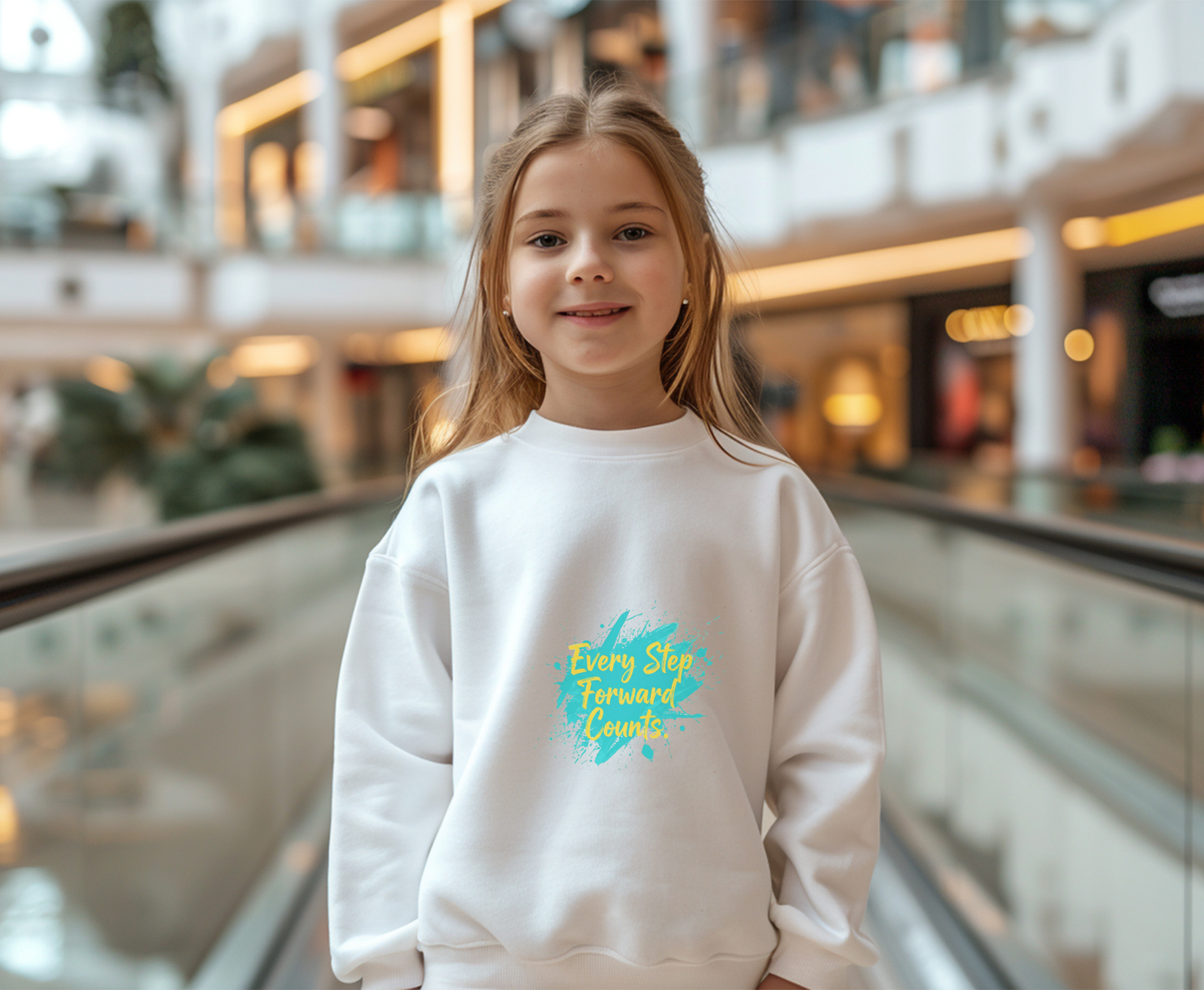 Motivational Crewneck Sweatshirt, Unisex Eco-Friendly Apparel, Every Step Forward Counts, Inspirational Gift, Casual Outfit, [...]