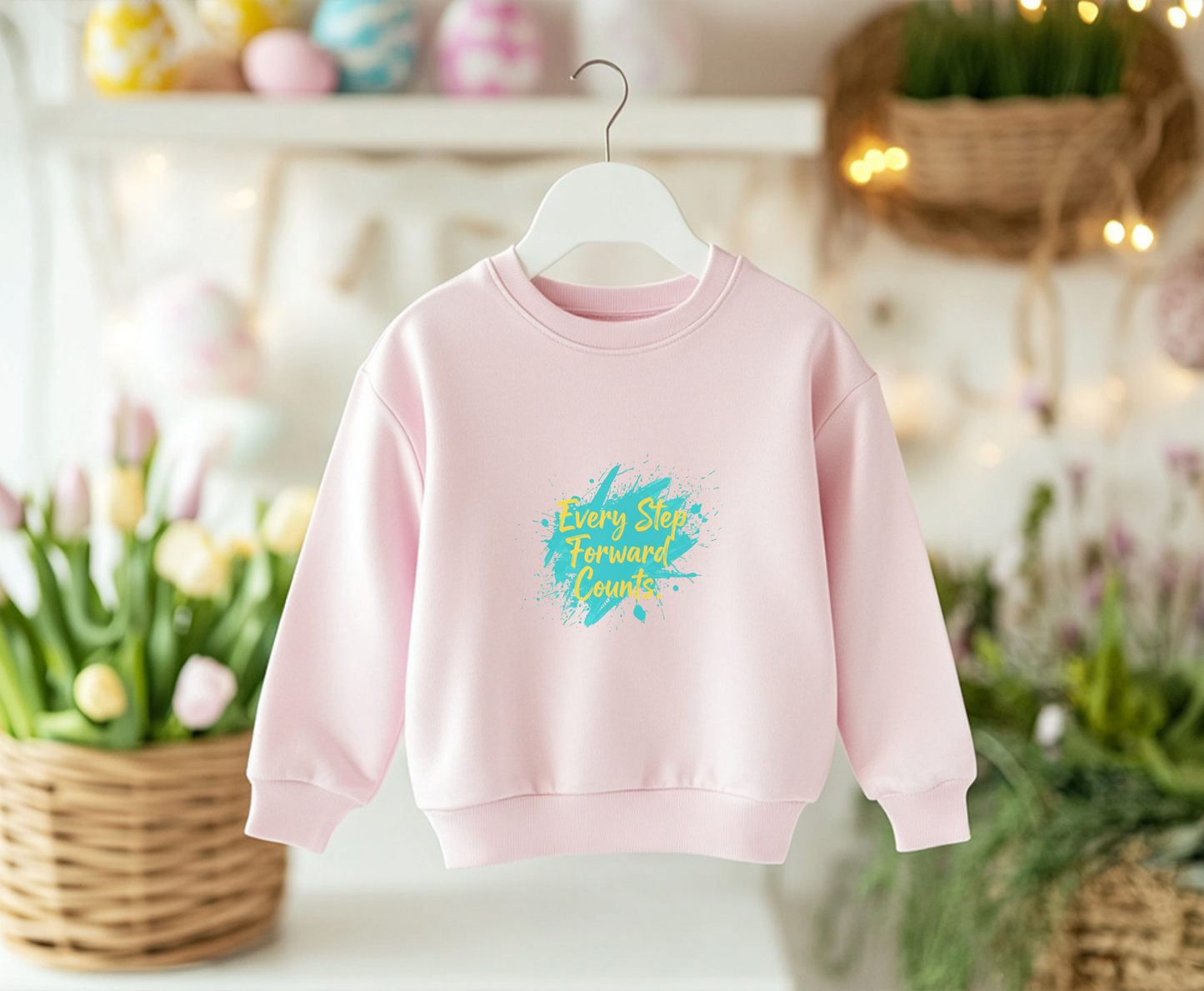 Motivational Crewneck Sweatshirt, Unisex Eco-Friendly Apparel, Every Step Forward Counts, Inspirational Gift, Casual Outfit, [...]