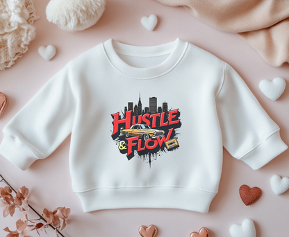 Hustle & Flow Sweatshirt, Unisex EcoSmart Crewneck, Urban Fashion, Gift for Entrepreneurs, Streetwear Style