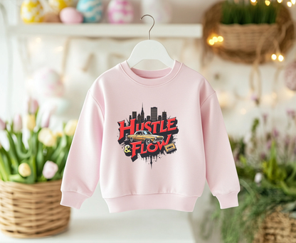 Hustle & Flow Sweatshirt, Unisex EcoSmart Crewneck, Urban Fashion, Gift for Entrepreneurs, Streetwear Style