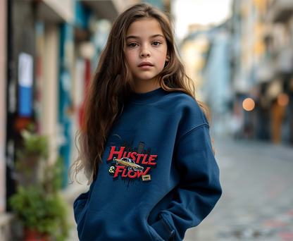 Hustle & Flow Sweatshirt, Unisex EcoSmart Crewneck, Urban Fashion, Gift for Entrepreneurs, Streetwear Style