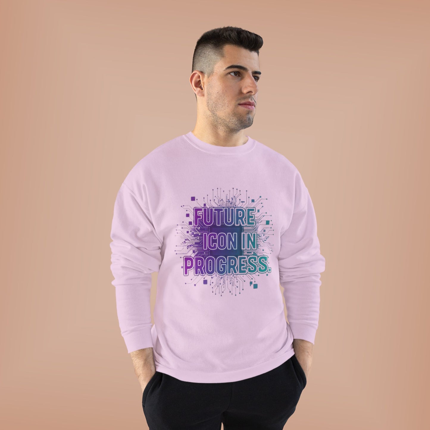Future Icon in Progress Eco-Friendly Crewneck Sweatshirt, Unisex Sweatshirt, Inspirational Gift, Casual Wear, Comfortable Sweater, [...]