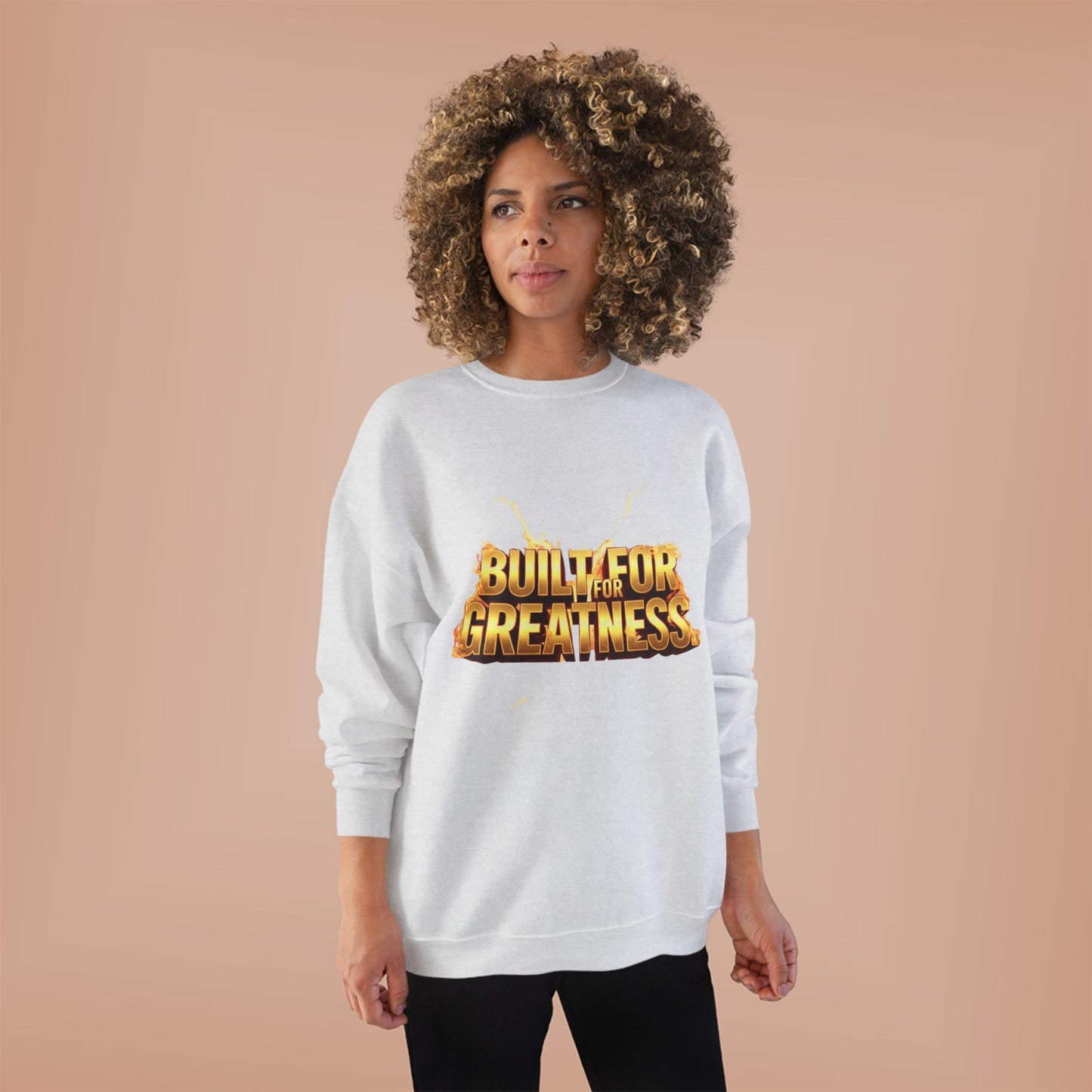 Built for Greatness Unisex EcoSmart Crewneck Sweatshirt, Motivational Sweater, Gift for Him/Her, Fitness Apparel, Cozy Casual Wear, [...]