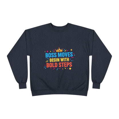 Bold Moves Eco-Friendly Crewneck Sweatshirt - Motivational Apparel for Bosses, Gifts for Entrepreneurs, Positive Vibes, Custom [...]