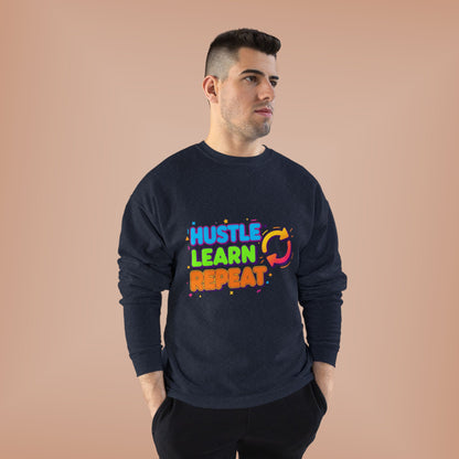 Eco-Friendly Hustle Learn Repeat Sweatshirt, Unisex Crewneck for Students, Motivational Gift, Casual Wear, EcoSmart Apparel, Perfect [...]