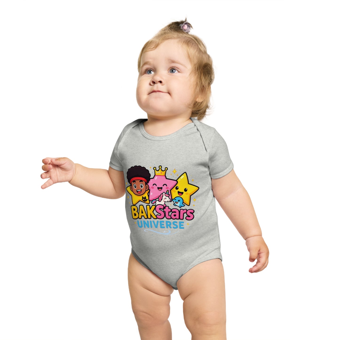 Colorful Baby Bodysuit with BAKStars Universe Design - Perfect Gift for Newborns, Baby Showers, Birthdays, Everyday Wear, and Playtime!