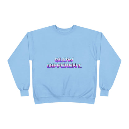 Glow Different Unisex Eco-Friendly Crewneck Sweatshirt, Cool Gift for Friends, Trendy Casual Wear, Cozy Fashion for All Occasions, [...]