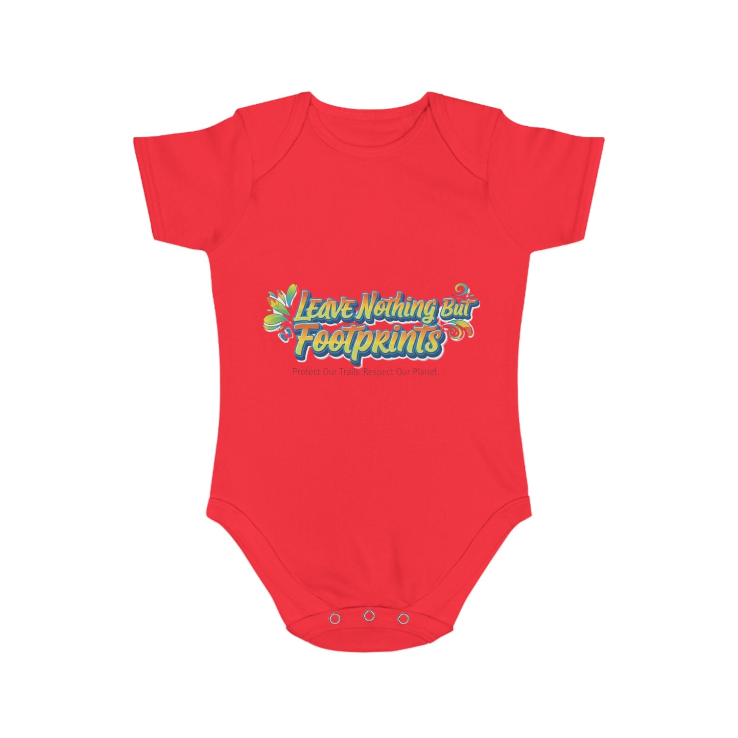 Eco-Friendly Baby Bodysuit - Leave Nothing Our Footprints - Cute Gift for Baby Shower, Sustainable Fashion, Nursery Decor, Earth Day Outfit