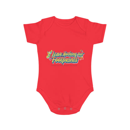 Eco-Friendly Baby Bodysuit - Leave Nothing Our Footprints - Cute Gift for Baby Shower, Sustainable Fashion, Nursery Decor, Earth Day Outfit