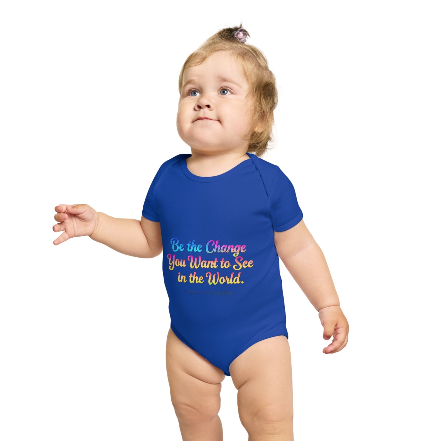 Inspirational Baby Bodysuit - Be the Change, Adorable Gift for Newborns, Baby Shower, Toddler Outfit, Cute Baby Clothes, Thoughtful Gift