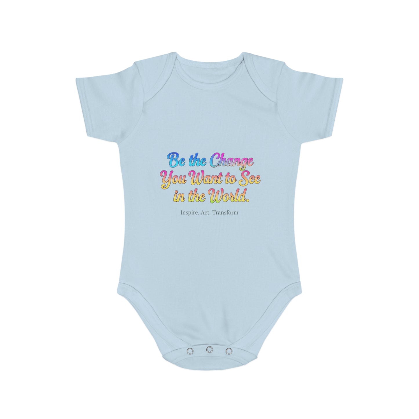 Inspirational Baby Bodysuit - Be the Change, Adorable Gift for Newborns, Baby Shower, Toddler Outfit, Cute Baby Clothes, Thoughtful Gift