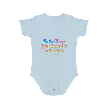 Inspirational Baby Bodysuit - Be the Change, Adorable Gift for Newborns, Baby Shower, Toddler Outfit, Cute Baby Clothes, Thoughtful Gift