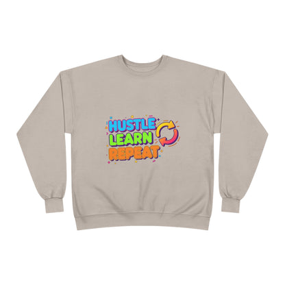 Eco-Friendly Hustle Learn Repeat Sweatshirt, Unisex Crewneck for Students, Motivational Gift, Casual Wear, EcoSmart Apparel, Perfect [...]