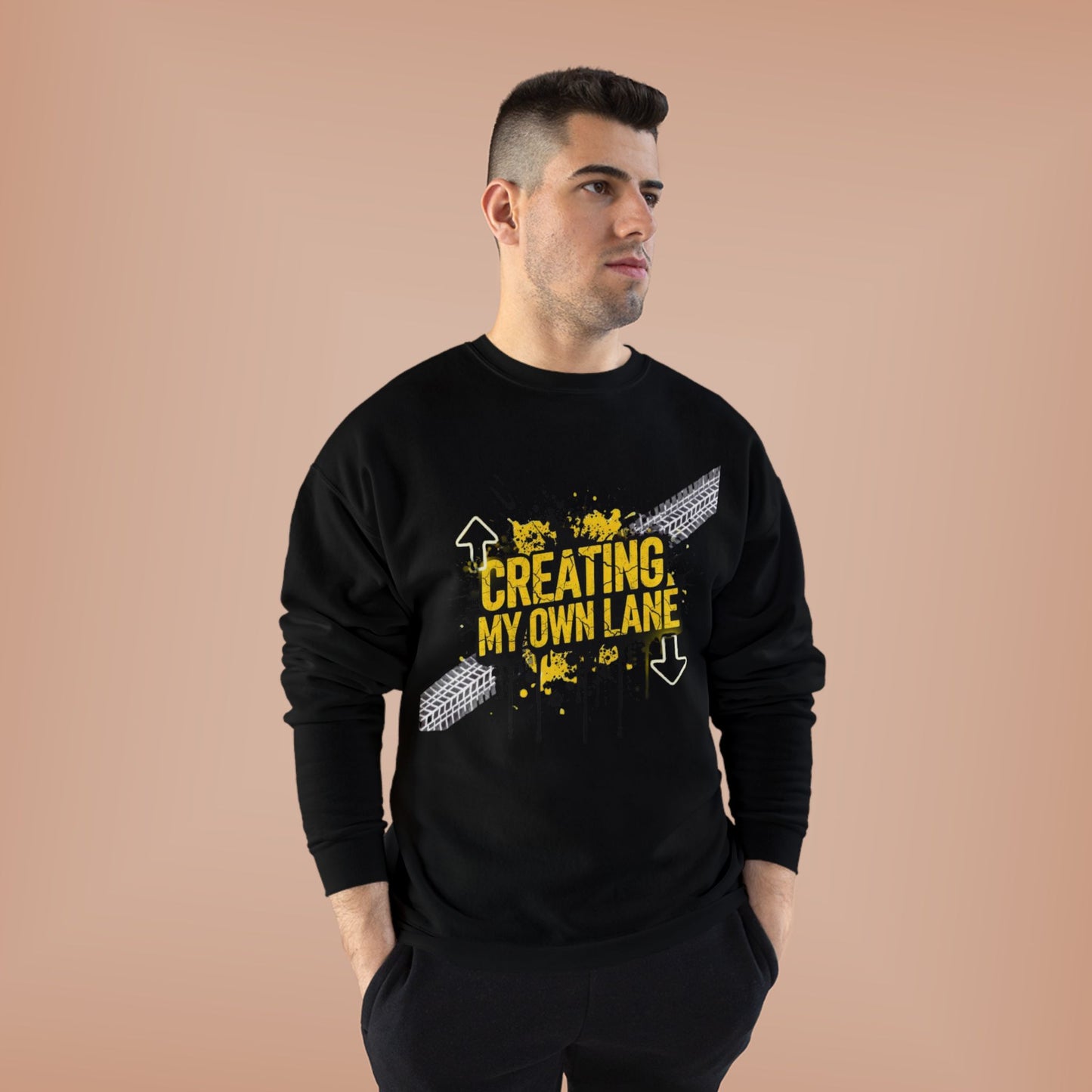 Creative Vibes Eco-Friendly Crewneck Sweatshirt, Inspirational Gift, Unisex Apparel, Casual Wear, Sustainable Fashion