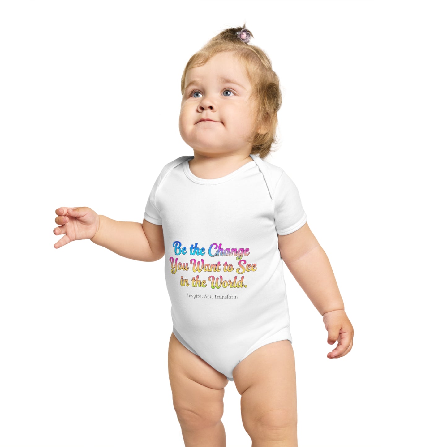 Inspirational Baby Bodysuit - Be the Change, Adorable Gift for Newborns, Baby Shower, Toddler Outfit, Cute Baby Clothes, Thoughtful Gift