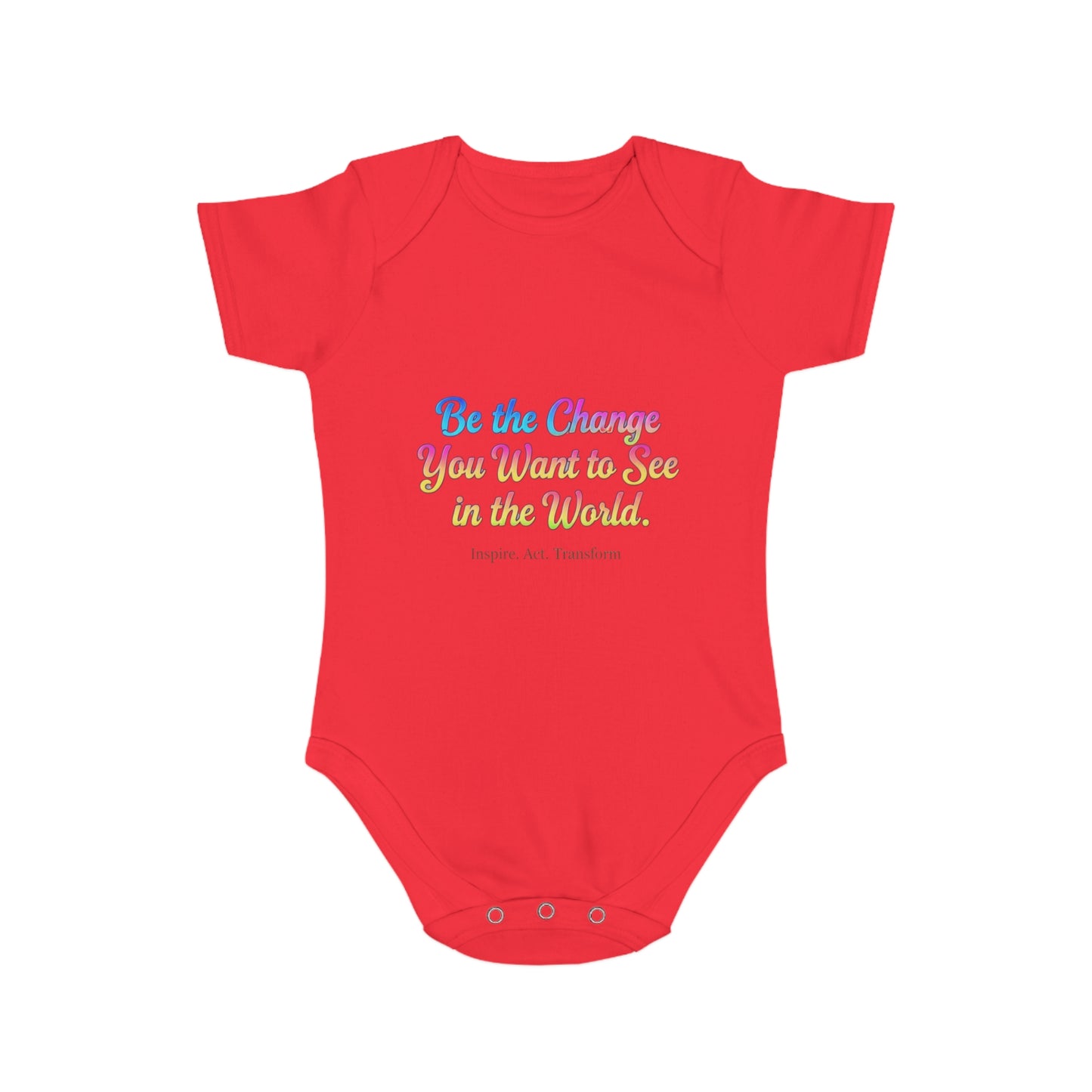 Inspirational Baby Bodysuit - Be the Change, Adorable Gift for Newborns, Baby Shower, Toddler Outfit, Cute Baby Clothes, Thoughtful Gift