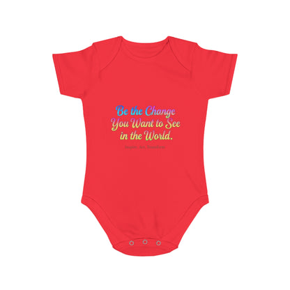 Inspirational Baby Bodysuit - Be the Change, Adorable Gift for Newborns, Baby Shower, Toddler Outfit, Cute Baby Clothes, Thoughtful Gift
