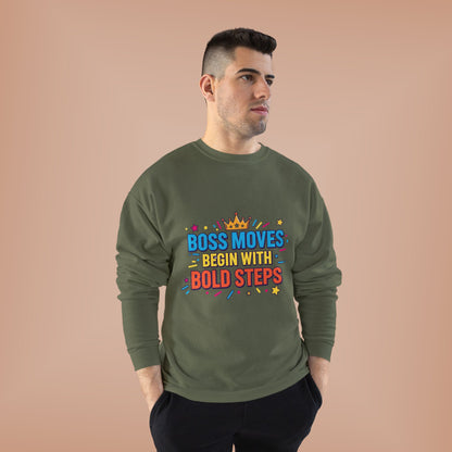 Bold Moves Eco-Friendly Crewneck Sweatshirt - Motivational Apparel for Bosses, Gifts for Entrepreneurs, Positive Vibes, Custom [...]