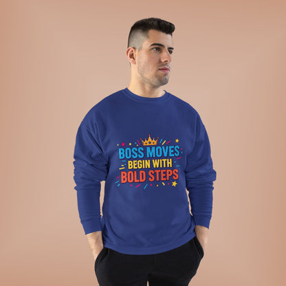 Bold Moves Eco-Friendly Crewneck Sweatshirt - Motivational Apparel for Bosses, Gifts for Entrepreneurs, Positive Vibes, Custom [...]