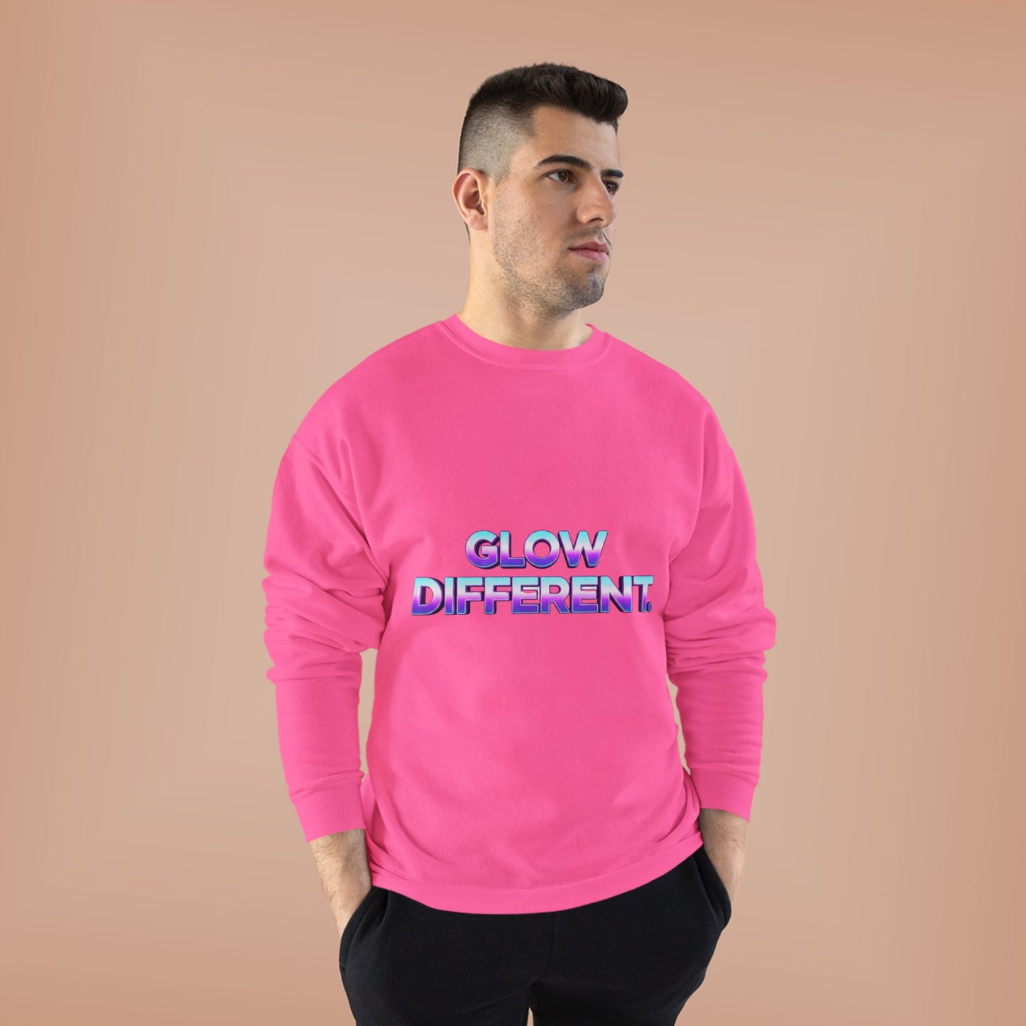 Glow Different Unisex Eco-Friendly Crewneck Sweatshirt, Cool Gift for Friends, Trendy Casual Wear, Cozy Fashion for All Occasions, [...]