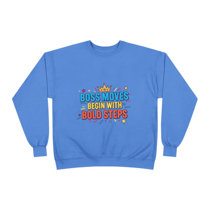 Bold Moves Eco-Friendly Crewneck Sweatshirt - Motivational Apparel for Bosses, Gifts for Entrepreneurs, Positive Vibes, Custom [...]