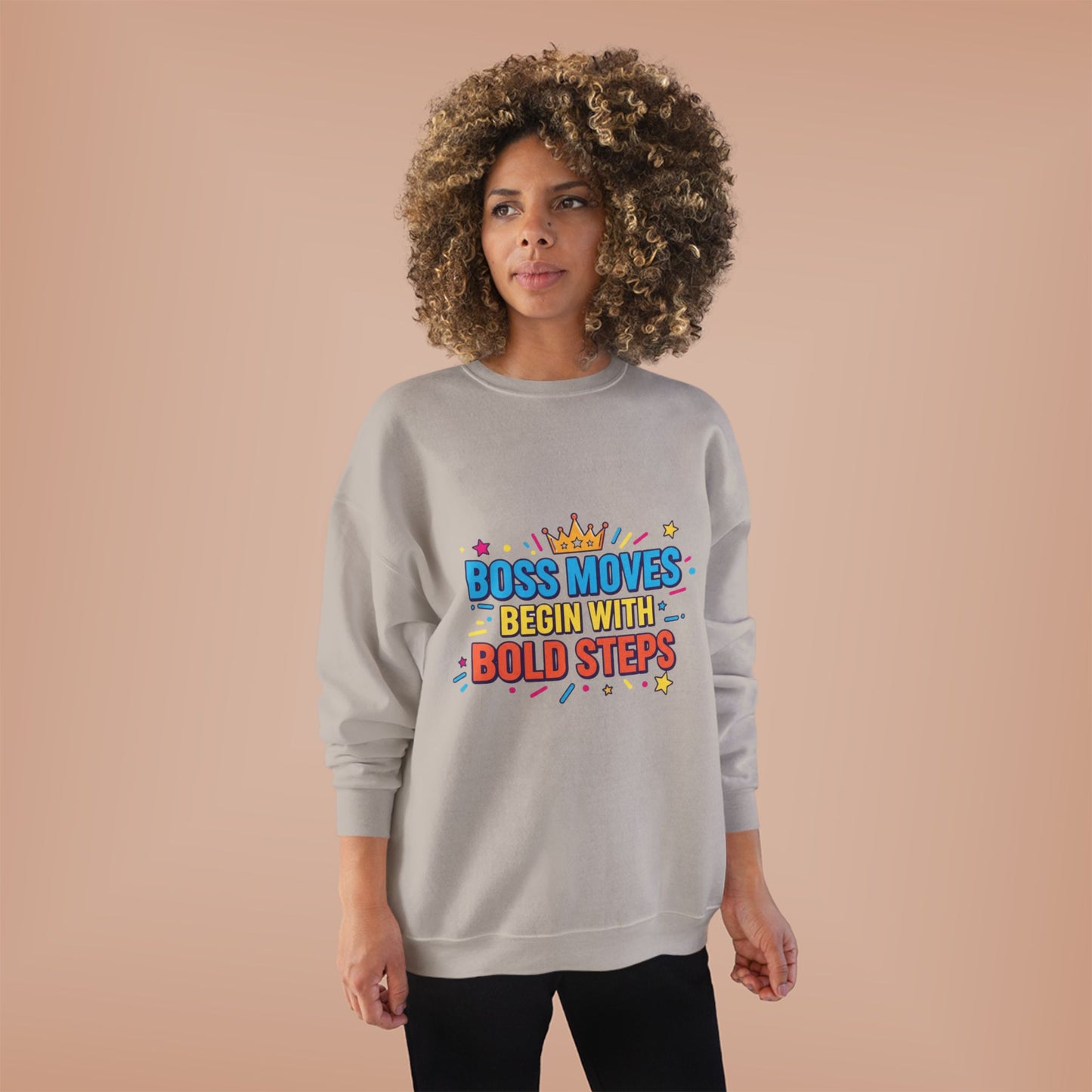 Bold Moves Eco-Friendly Crewneck Sweatshirt - Motivational Apparel for Bosses, Gifts for Entrepreneurs, Positive Vibes, Custom [...]