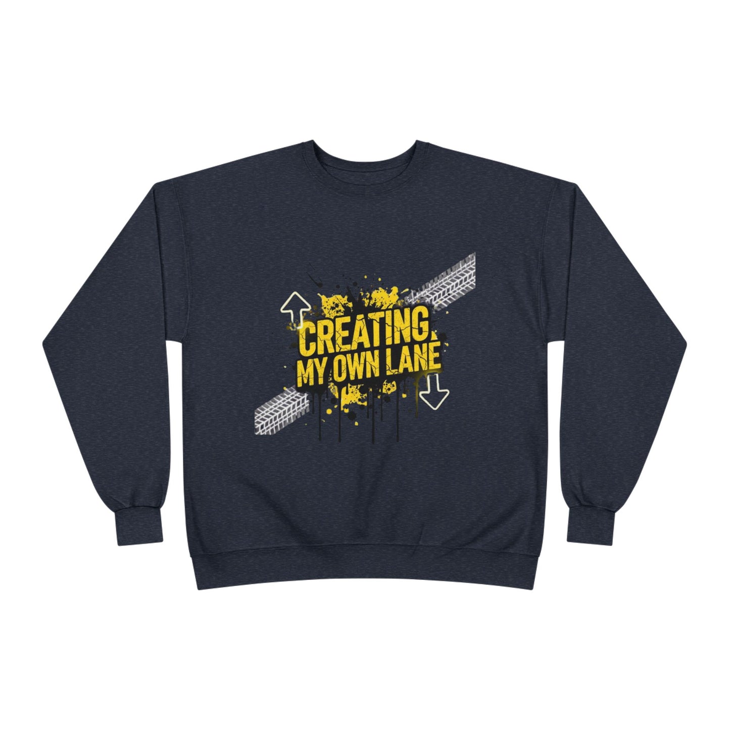 Creative Vibes Eco-Friendly Crewneck Sweatshirt, Inspirational Gift, Unisex Apparel, Casual Wear, Sustainable Fashion