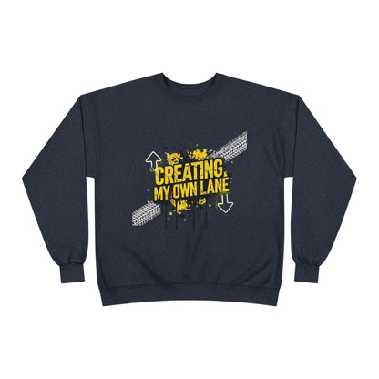 Creative Vibes Eco-Friendly Crewneck Sweatshirt, Inspirational Gift, Unisex Apparel, Casual Wear, Sustainable Fashion