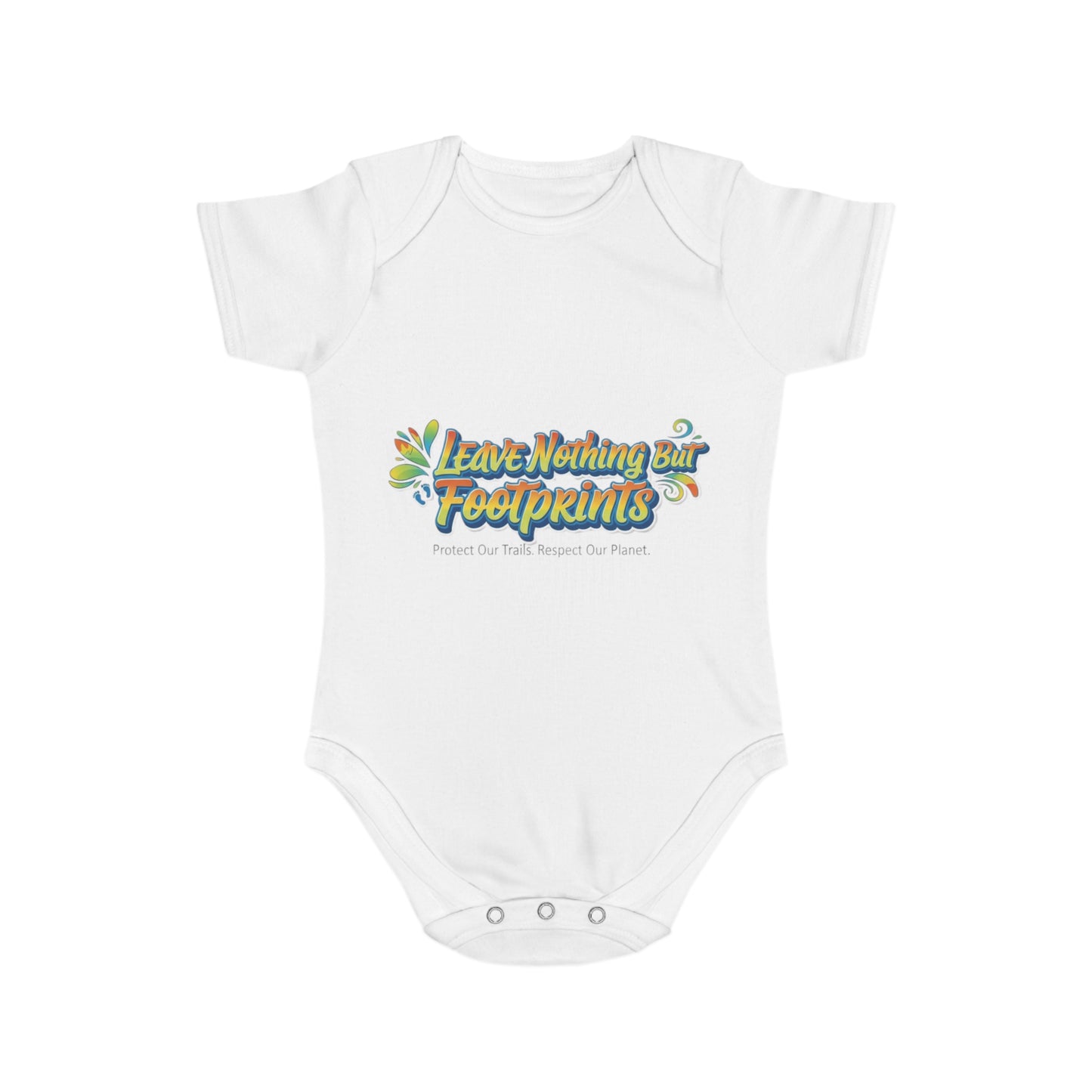 Eco-Friendly Baby Bodysuit - Leave Nothing Our Footprints - Cute Gift for Baby Shower, Sustainable Fashion, Nursery Decor, Earth Day Outfit