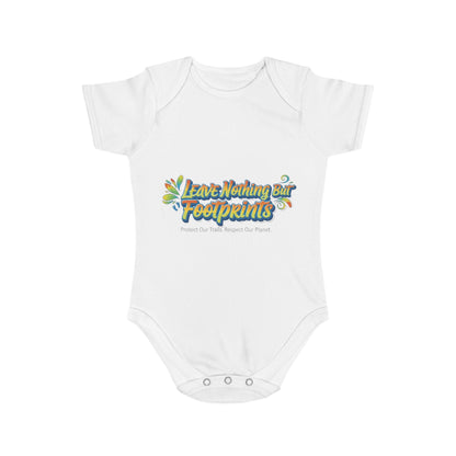 Eco-Friendly Baby Bodysuit - Leave Nothing Our Footprints - Cute Gift for Baby Shower, Sustainable Fashion, Nursery Decor, Earth Day Outfit
