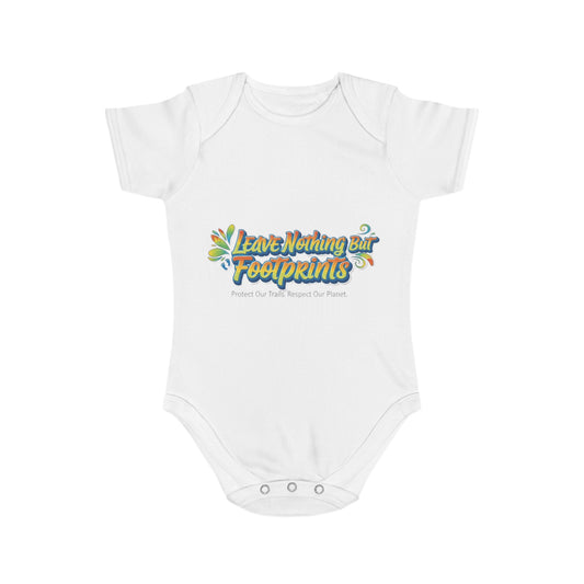 Eco-Friendly Baby Bodysuit - Leave Nothing Our Footprints - Cute Gift for Baby Shower, Sustainable Fashion, Nursery Decor, Earth Day Outfit