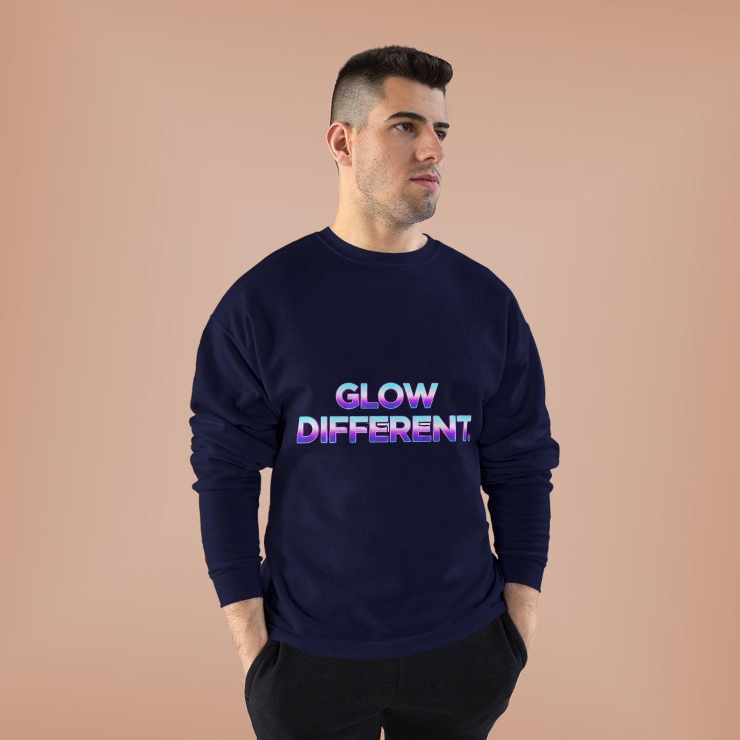 Glow Different Unisex Eco-Friendly Crewneck Sweatshirt, Cool Gift for Friends, Trendy Casual Wear, Cozy Fashion for All Occasions, [...]